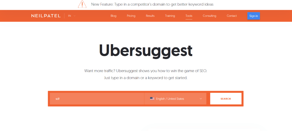 Ubersuggest