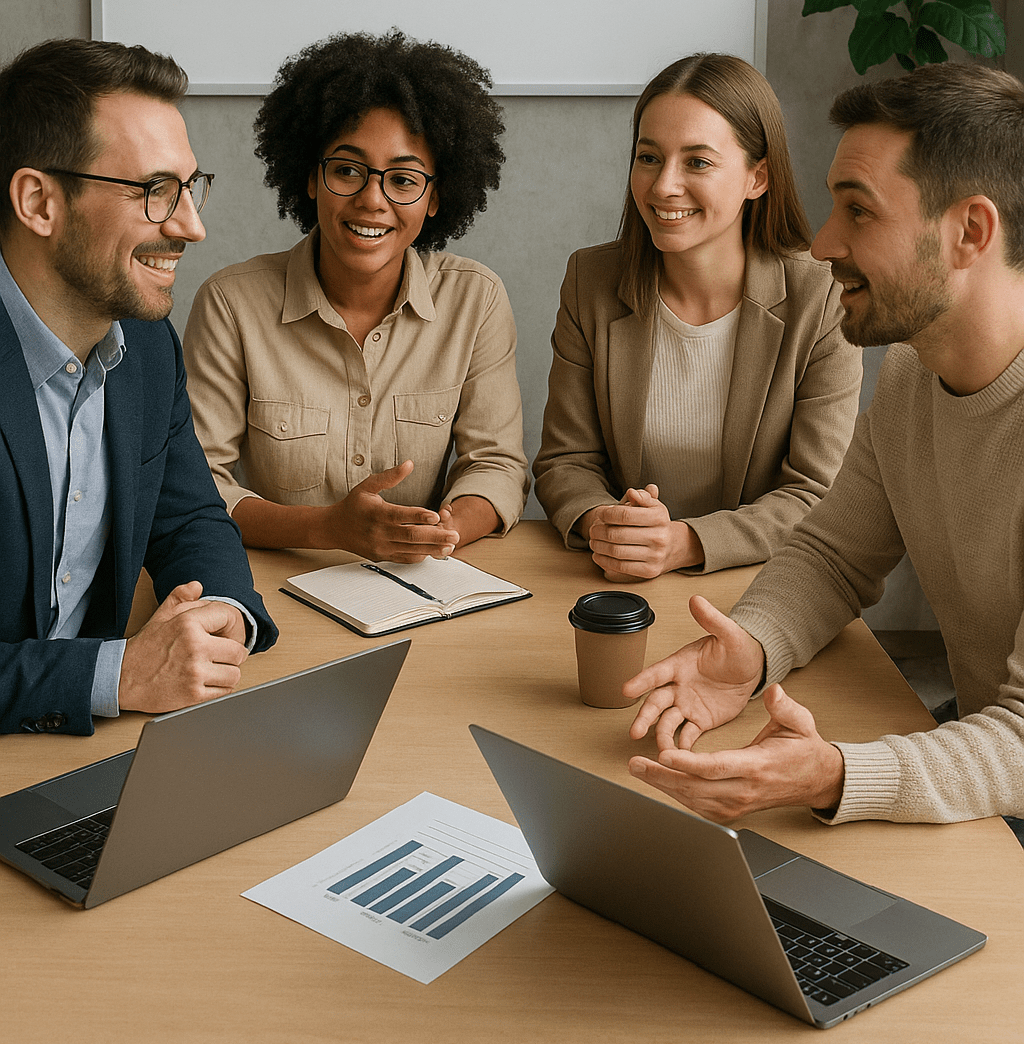Arbi Click Lead Generation Agency Discussing